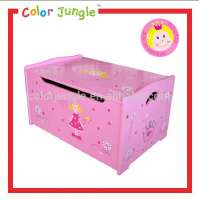 Decorative wood storage box, kid favourite toy chest, wooden cartoon toy storage box