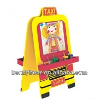 Hot Sale Kindergarten Furniture TAXI Design Children Painting Easel Double Side