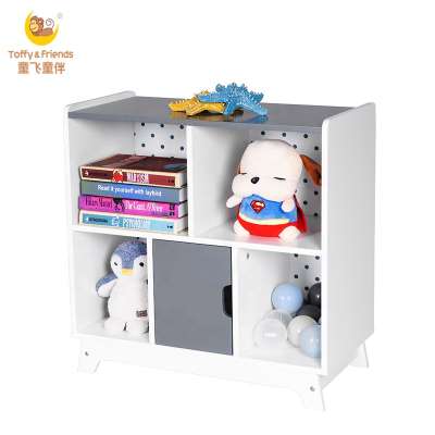 Toffy & Friends kids wooden storage cabinet white gray modern style