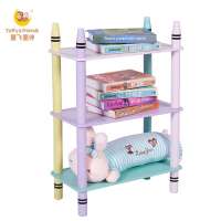 Toffy & Friends Kids Macaron Wooden Crayon Design Shoes Rack Storage Shelf