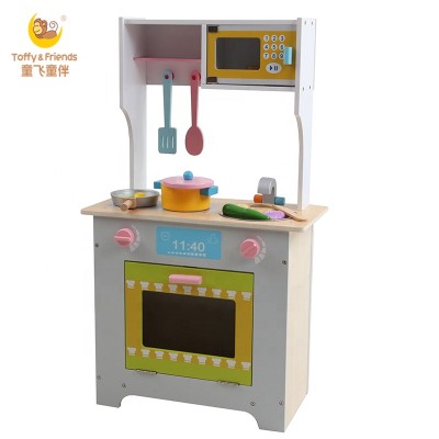 Toffy & Friends Preschool Wooden Kids Kitchen Set Toys for Pretend play Cooking