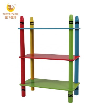 Toffy & Friends Kids Wooden Crayon Design Shoes Rack Storage Shelf