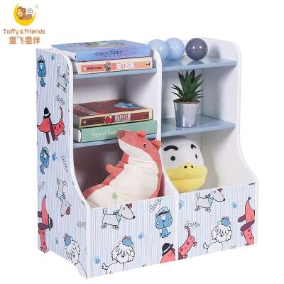 Toffy & Friends children wood bookshelf storage cabinet in Puppy design