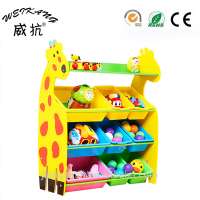 New kids wooden storage organizer toy popular children wooden storage shelf