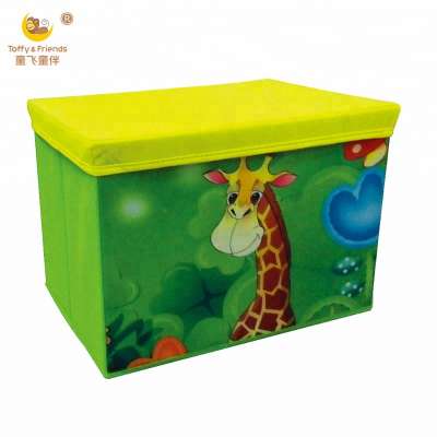 kids nonwoven fabric storage bench animal giraffe design