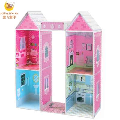 Toffy &Friends Wooden kids pretend play dollhouse