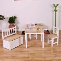 Cubby Plan LMMS-017 Nice Pine Wood Child Furniture Wooden Kid Table and Chair