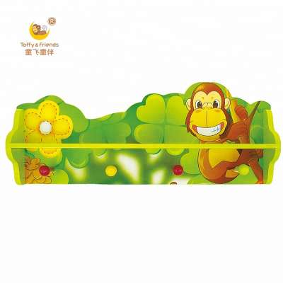 Toffy & Friends Wooden kids wall coat rack cloth hanger in animal design