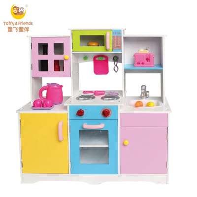 Toffy & Friends Wooden kids pretend play toy kitchen