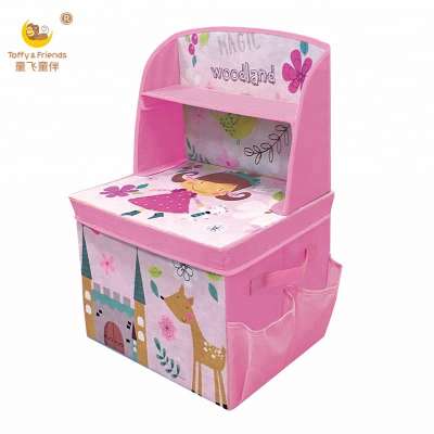 kids foldable nonwoven fabric storage box Storage Chair With Backing/Seating Chair Girly