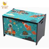 Toffy & Friends kids wooden toy storage chest toy box in universe design