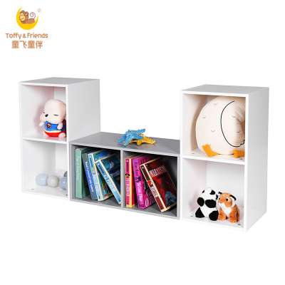 Toffy & Friends Wooden kids bookcase bookshelf children cabinet storage cube multi use cube