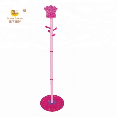 Wooden Kid Princess Clothes Rack Standing Hanger coat rack