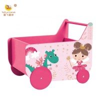 Toffy & Friends kids wooden storage cart toy storage box for girl in Unicorn design