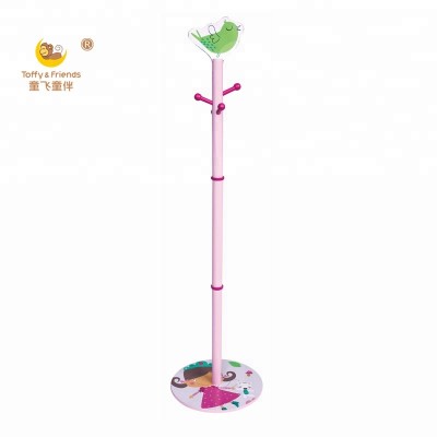 Wooden Kid Clothes Rack Coat Standing Hanger