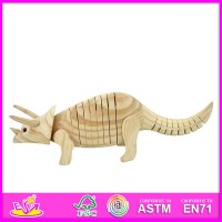 2015 New Triceratops Style Children Toy Paint, Popualr DIY Wooden Children Toy Paint, Educational Children Toy Paint W03A026